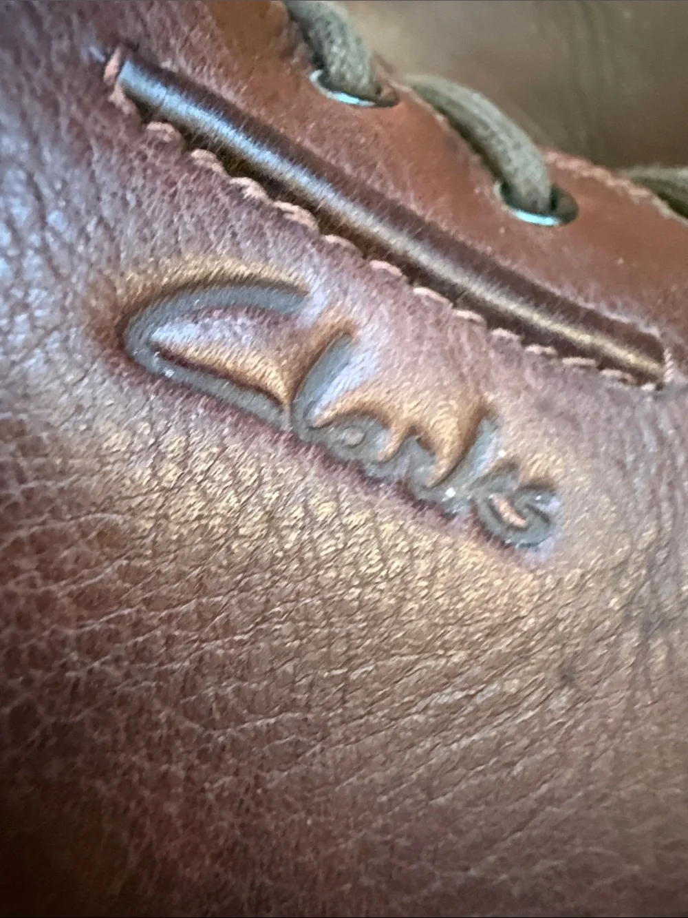 Clarks Travel Trek Men’s 10 Brown Leather Walking Comfort Oxford Shoes